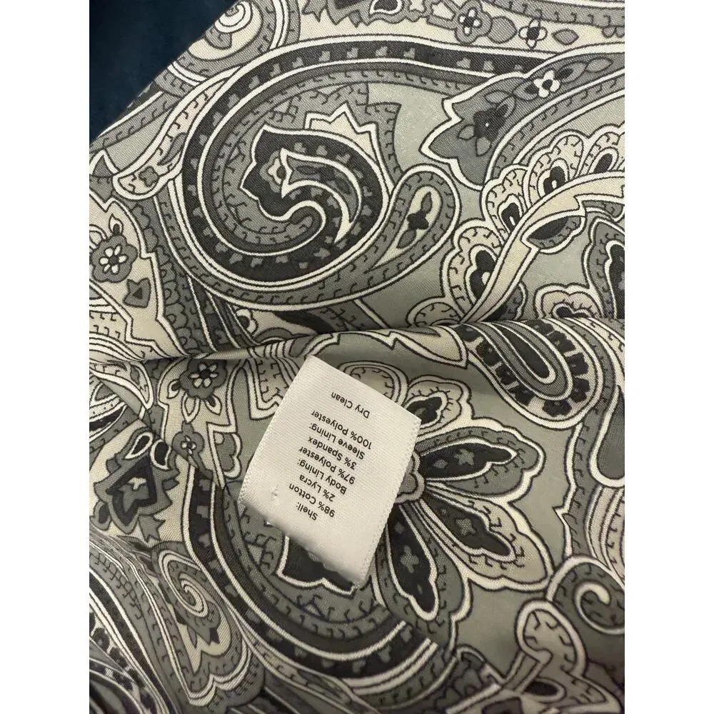 Talbots Women’s Size 18 Velvet Teal Green Blazer with Flap Front Pockets - Picture 3 of 5